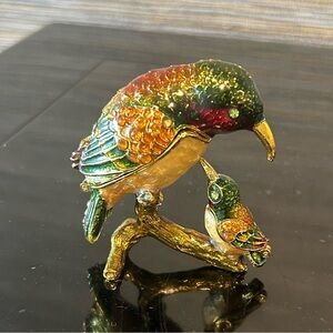 Jeweled Hummingbird Trinket box
